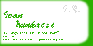 ivan munkacsi business card
